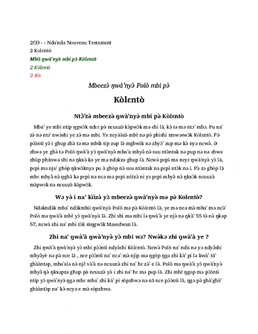 2 Kolɛntò